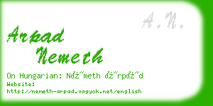 arpad nemeth business card